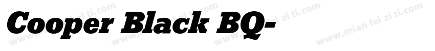 Cooper Black BQ字体转换